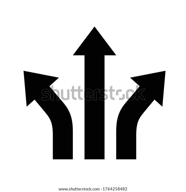 curve to left sign, go straight signal, curve
to right symbol, traffic sign
vector