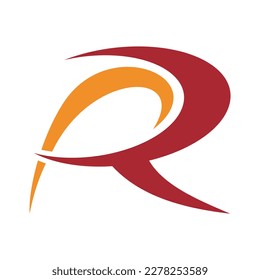 Curve letter R logo template