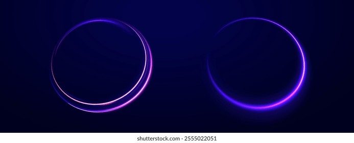 Curve light effect of  line. Png luminous circle. Light pedistal, podium, platform, table. To center a bright flash, png, effect, wave,neon,line.