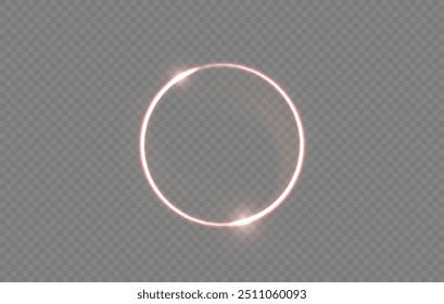 Curve light effect of red line. Twirl line curve light effect. Abstract ring background with glowing swirled background. Round frame. Red line curve light effect. Glowing red circle portal, platform.