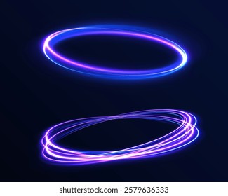 Curve light effect of silver line. Png luminous silver circle. Light silver pedistal, podium, platform, table. To center a bright flash, png, effect, wave,neon,line.
