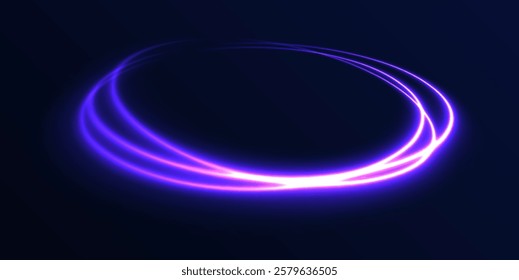 Curve light effect of silver line. Png luminous silver circle. Light silver pedistal, podium, platform, table. To center a bright flash, png, effect, wave,neon,line.