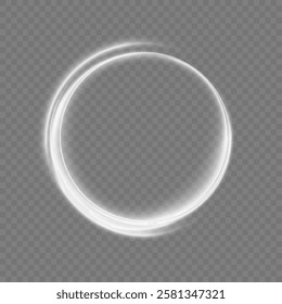 Curve light effect of silver line. Png luminous silver circle. Light silver pedistal, podium, platform, table. To center a bright flash, png, effect, wave,neon,line.