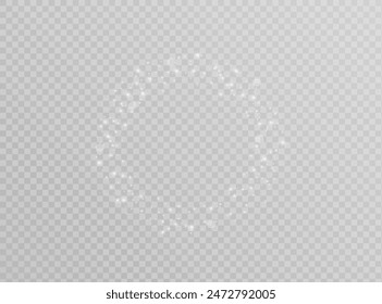 Efecto de luz de curva de línea blanca. Giro blanco claro. Abstractas semicírculo de Vector de luz blanca de lujo y efecto de luz de chispa