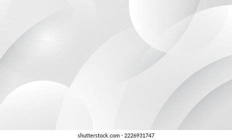 Curve light line on white background. Luxury realistic concept. 3d paper cut style. Vector illustration for design.