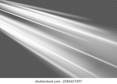 Curve light motion effects. Dynamic white line trace.
