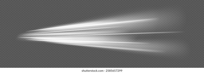 Curve light motion effects. Dynamic white line trace.