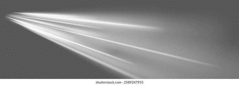 Curve light motion effects. Dynamic white line trace.