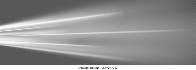 Curve light motion effects. Dynamic white line trace.