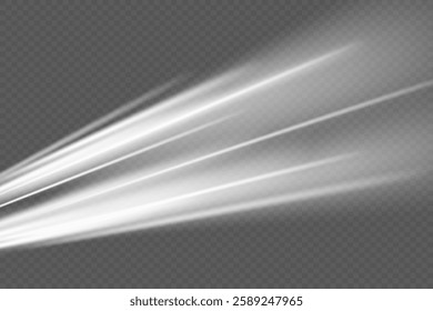 Curve light motion effects. Dynamic white line trace.