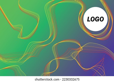 Imagen de fondo de línea de curva Logotipo con trabajo de fondo