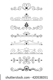 Curve line designs elements and page decoration, VECTOR, EPS10