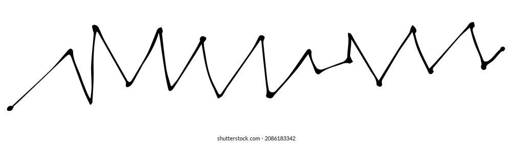 Curve line of the financial market on a white background. Simple business indicator of purchases and sales. Stock vector business illustration.