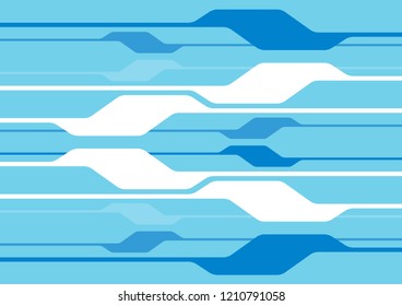 curve line and Geometric on blue background. Abstract Graphic design, Vector illustrator