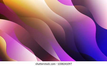 Curve Line Layer Background. For Business Presentation Wallpaper, Flyer, Cover. Vector Illustration with Color Gradient.
