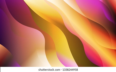 Curve Line Layer Background. For Business Presentation Wallpaper, Flyer, Cover. Vector Illustration with Color Gradient.