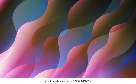 Curve Line Layer Background. For Business Presentation Wallpaper, Flyer, Cover. Vector Illustration with Color Gradient.