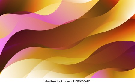 Curve Line Layer Background. For Business Presentation Wallpaper, Flyer, Cover. Vector Illustration with Color Gradient.