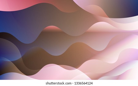 Curve Line Layer Background. For Creative Templates, Cards, Color Covers Set. Vector Illustration with Color Gradient