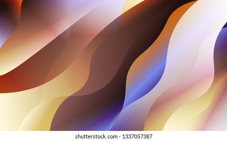 Curve Line Layer Background. For Creative Templates, Cards, Color Covers Set. Vector Illustration with Color Gradient
