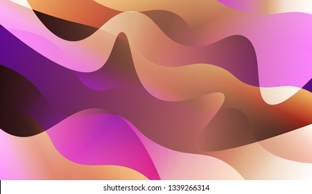 Curve Line Layer Background. For Creative Templates, Cards, Color Covers Set. Vector Illustration with Color Gradient