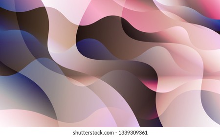 Curve Line Layer Background. For Creative Templates, Cards, Color Covers Set. Vector Illustration with Color Gradient