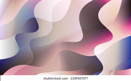 Curve Line Layer Background. For Creative Templates, Cards, Color Covers Set. Vector Illustration with Color Gradient