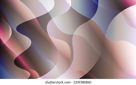 Curve Line Layer Background. For Creative Templates, Cards, Color Covers Set. Vector Illustration with Color Gradient