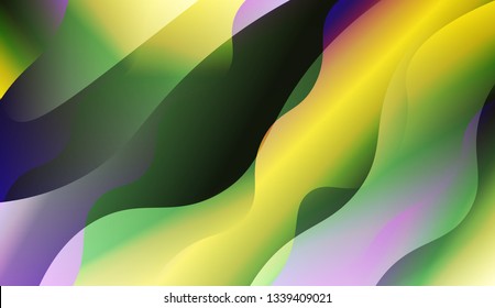 Curve Line Layer Background. For Creative Templates, Cards, Color Covers Set. Vector Illustration with Color Gradient