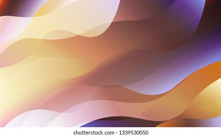 Curve Line Layer Background. For Creative Templates, Cards, Color Covers Set. Vector Illustration with Color Gradient