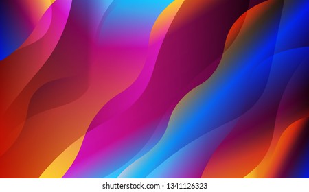 Curve Line Layer Background. For Creative Templates, Cards, Color Covers Set. Vector Illustration with Color Gradient