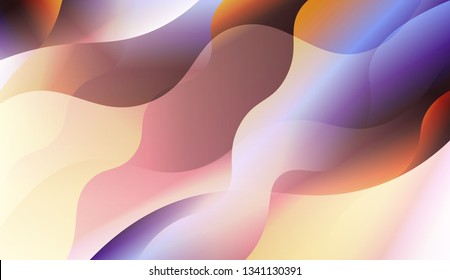 Curve Line Layer Background. For Creative Templates, Cards, Color Covers Set. Vector Illustration with Color Gradient