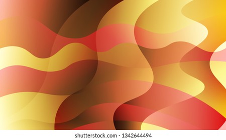 Curve Line Layer Background. For Creative Templates, Cards, Color Covers Set. Vector Illustration with Color Gradient