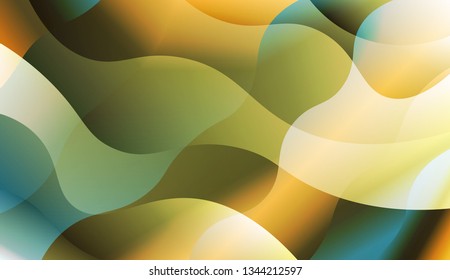 Curve Line Layer Background. For Creative Templates, Cards, Color Covers Set. Vector Illustration with Color Gradient