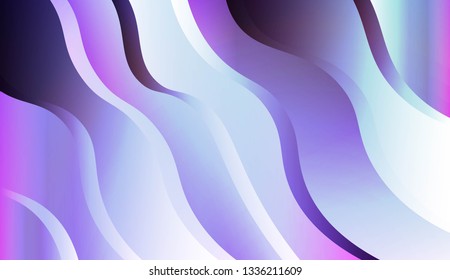Curve Line Layer Background. For Futuristic Ad, Booklets. Vector Illustration.