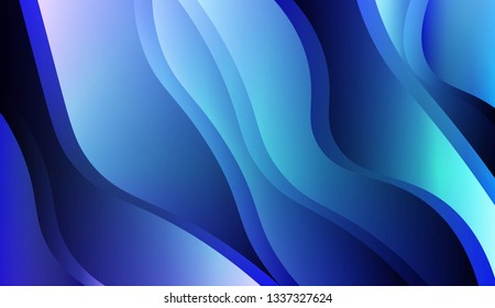 Curve Line Layer Background. For Futuristic Ad, Booklets. Vector Illustration.