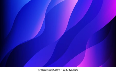 Curve Line Layer Background. For Futuristic Ad, Booklets. Vector Illustration.