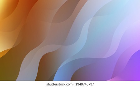 Curve Line Layer Background. For Template Cell Phone Backgrounds. Vector Illustration with Color Gradient