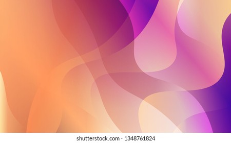 Curve Line Layer Background. For Template Cell Phone Backgrounds. Vector Illustration with Color Gradient