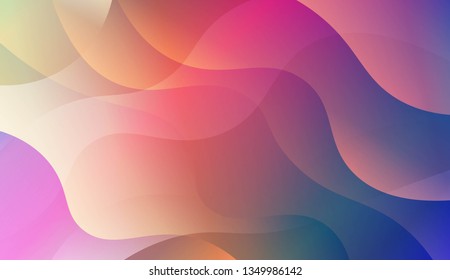 Curve Line Layer Background. For Template Cell Phone Backgrounds. Vector Illustration with Color Gradient