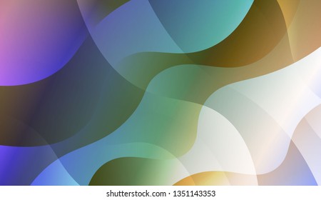 Curve Line Layer Background. For Template Cell Phone Backgrounds. Vector Illustration with Color Gradient