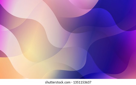 Curve Line Layer Background. For Template Cell Phone Backgrounds. Vector Illustration with Color Gradient