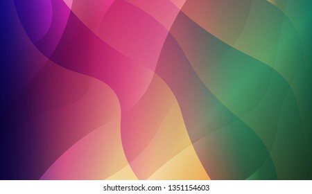 Curve Line Layer Background. For Template Cell Phone Backgrounds. Vector Illustration with Color Gradient