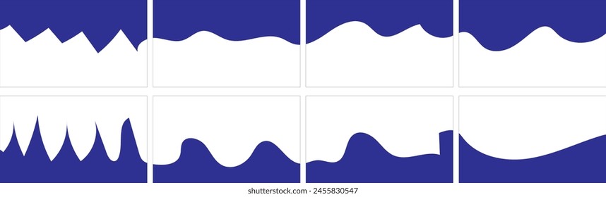 Curve Lines, Drops, Wave Collection of Abstract Design Element for Top, Bottom Page Web Site, banners design eps 10 