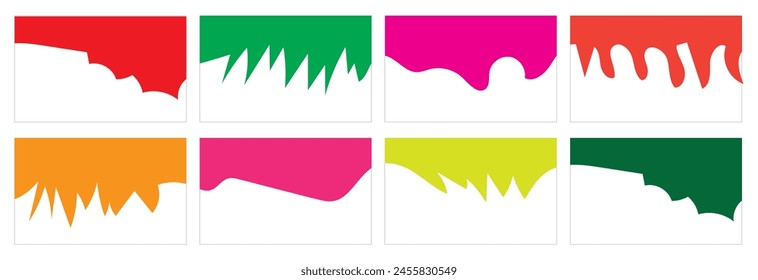 Curve Lines, Drops, Wave Collection of Abstract Design Element for Top, Bottom Page Web Site, banners design eps 10 