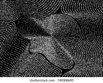 Curve lines of multiple silver color squares on black. Luxury background with shiny silver rhombus glitters. Holiday confetti curved lines. Abstract vector pattern, glowing lights design.