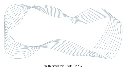 Curve lines one color minimal background with copy space, technology and geometry concept