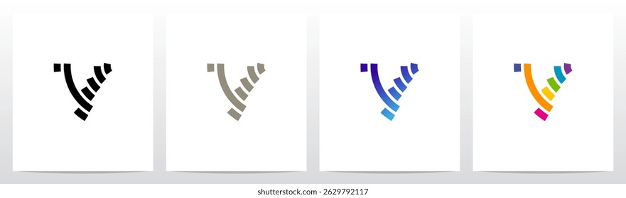 Curve Lines Outlines Stroke Letter Initial Alphabet Logo Design Y