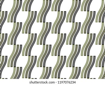 Curve lines pattern,green