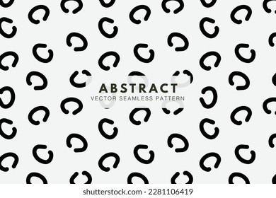 Curve lines shape simple abstract vector pattern seamless